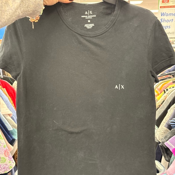 Armani Exchange Black Crew Neck Tee - Picture 2 of 2
